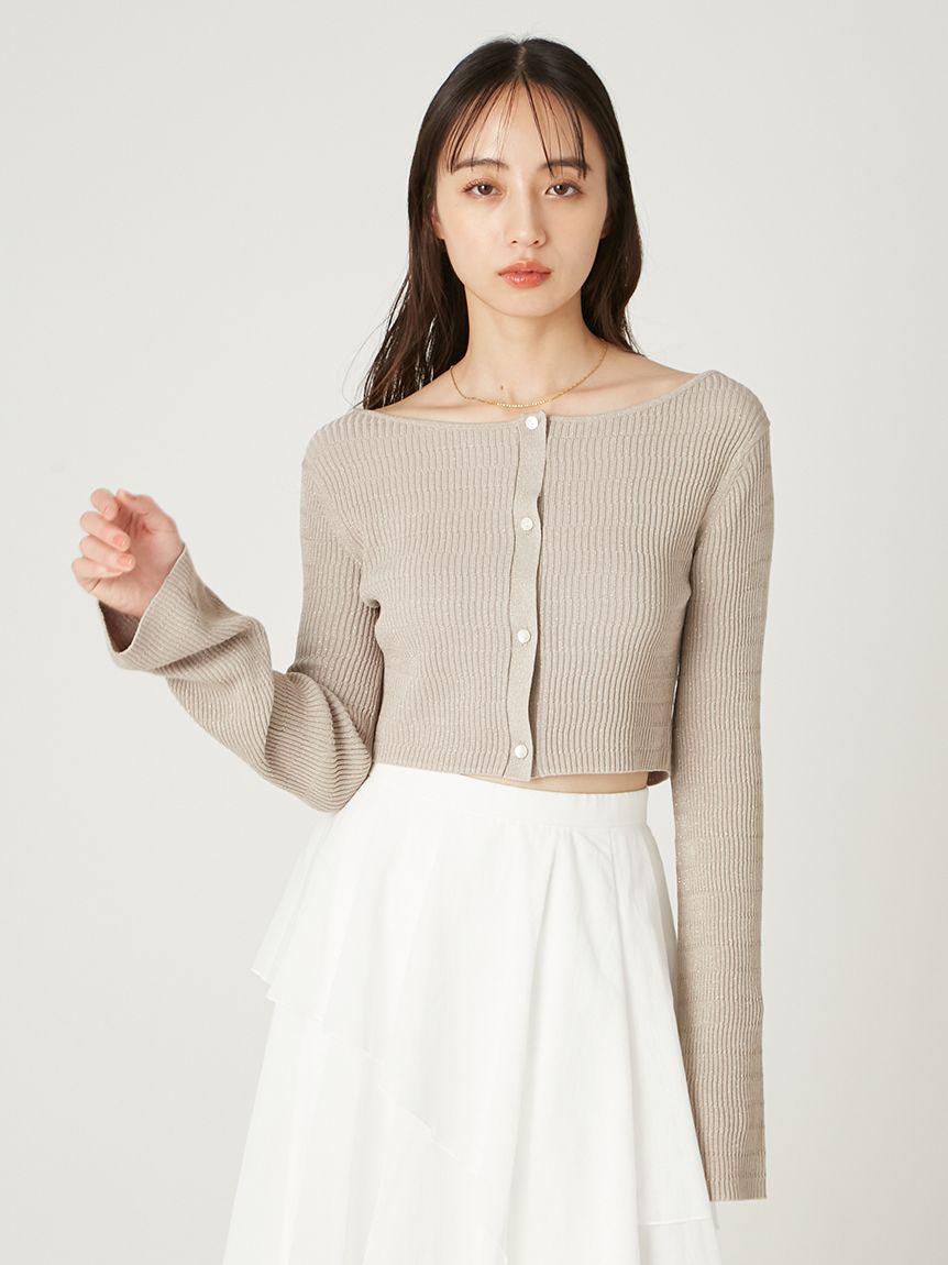 FRAY I.D クロップドⅤネックリブカーディガン⋈﻿ Amazon | [フレイ アイディー] クロップドVネックリブ