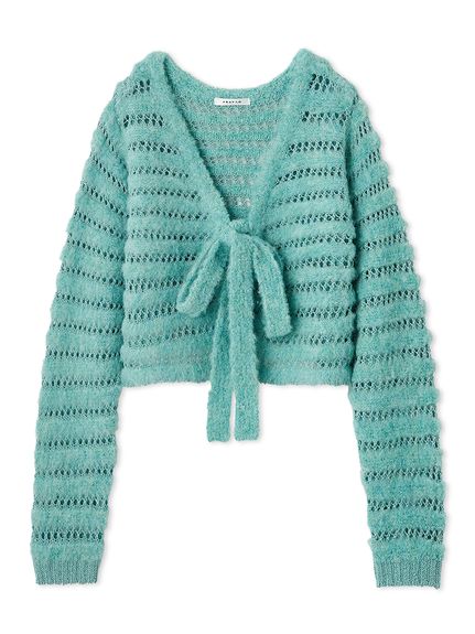 ネット編みシャギーボーダーカーデ(カーディガン)｜トップス｜FRAY I.D