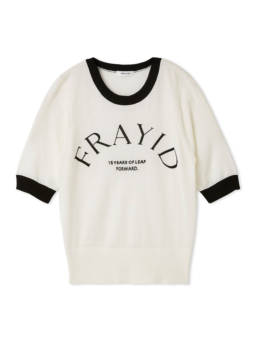 FRAY I.D フレイアイディー フーディー ニット プルオーバー アイボリー 新作！グラデーションジャガードニットプルオーバー | FRAY I.D