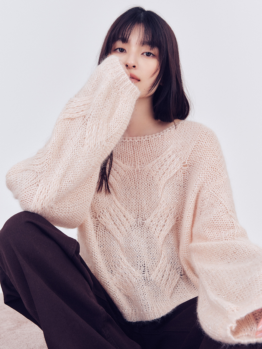 アルパカスパンコールケーブルニット(ニット)｜トップス｜FRAY I.D