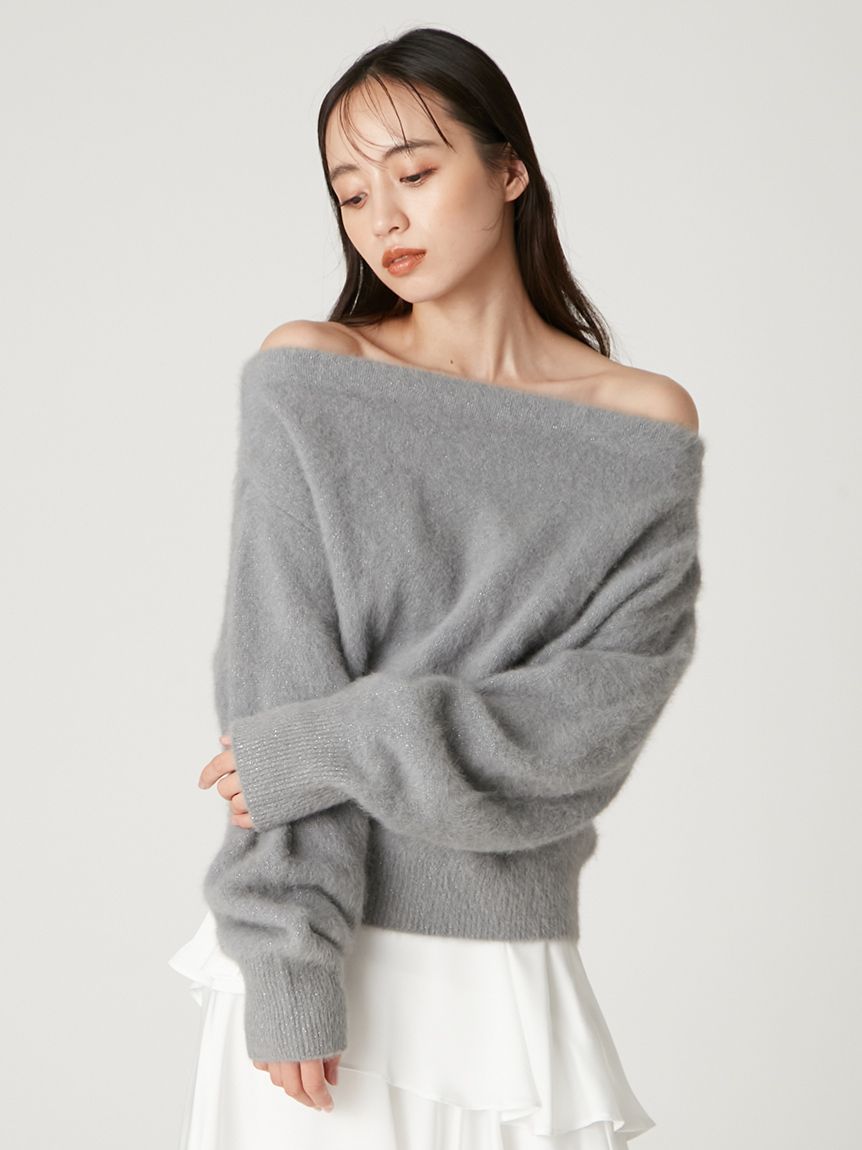 フォックスカシミアオフショルニットトップス(ニット)｜トップス