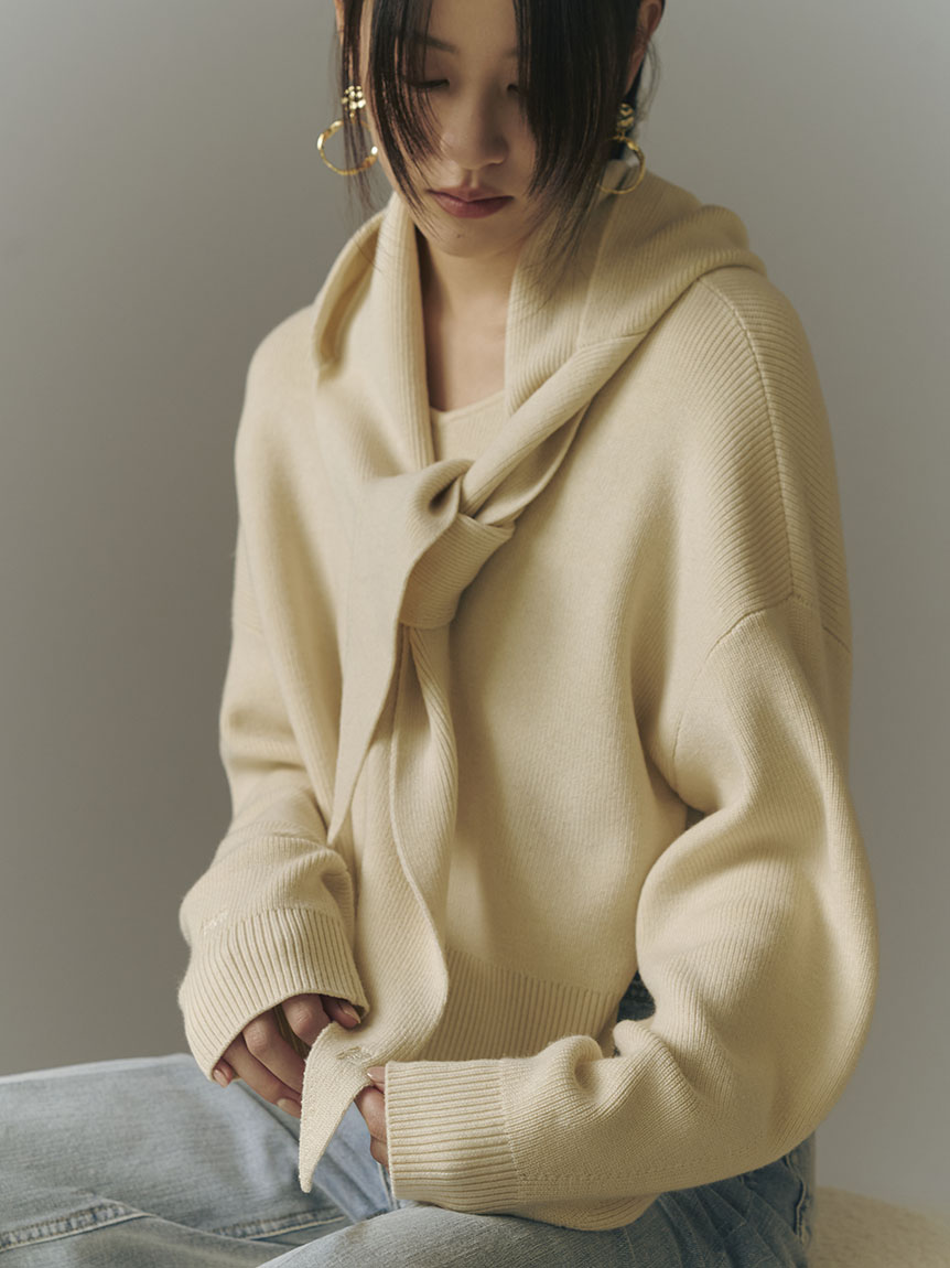 フレイアイディー　ウォッシャブルカシミヤシルクボートネックニット ウォッシャブルカシミヤシルクボートネックニット／ウォッシャブル