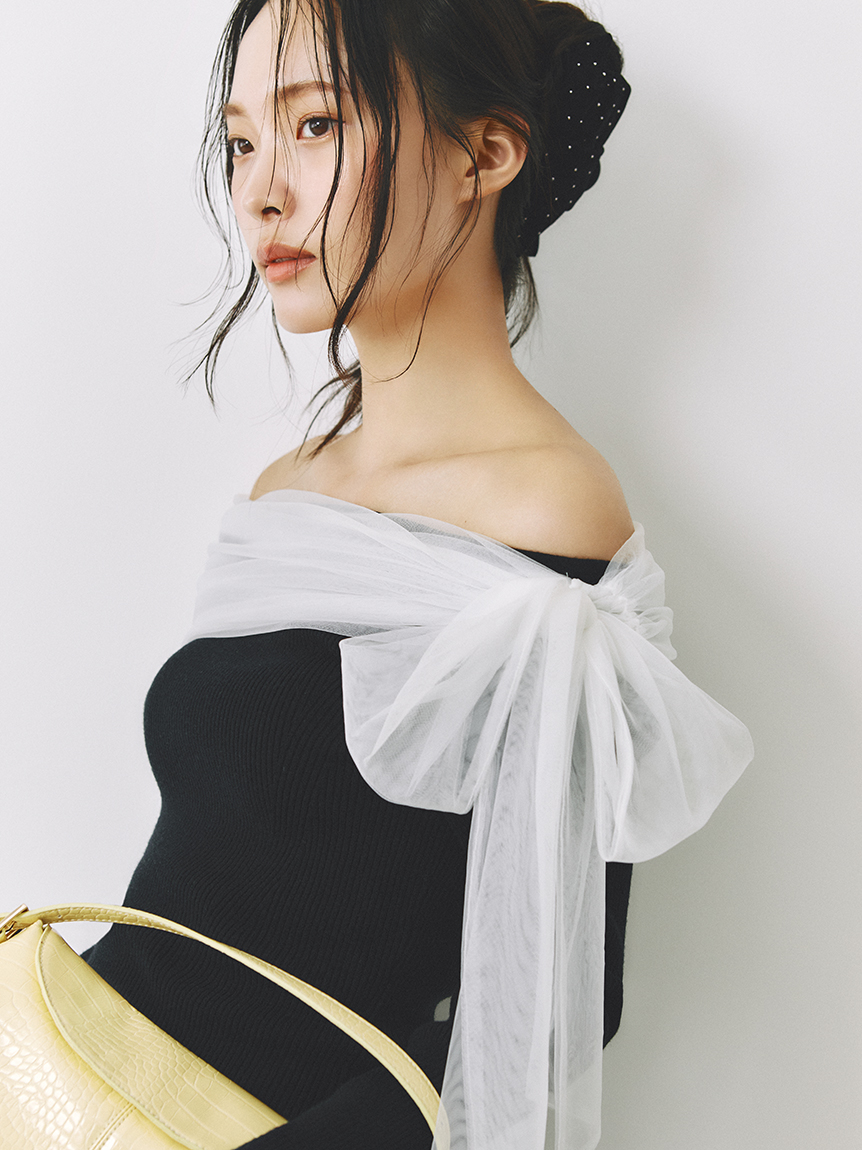 FRAY♡リボンディティールトップス 2wayリボントップス（カットソー/Tシャツ）｜FRAY I.D（フレイ