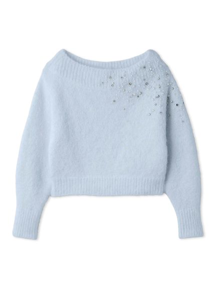 【新品未使用】FRAY I.D アルパカシャギービジューオフショルニット アルパカシャギービジューオフショルニット(ニット)｜トップス｜FRAY