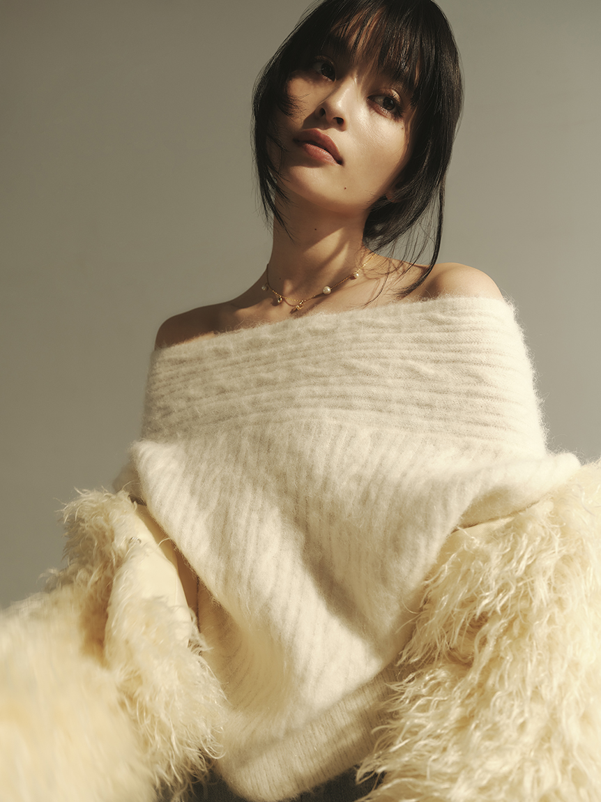 アルパカシャギーケーブルオフショルニット(ニット)｜トップス｜FRAY