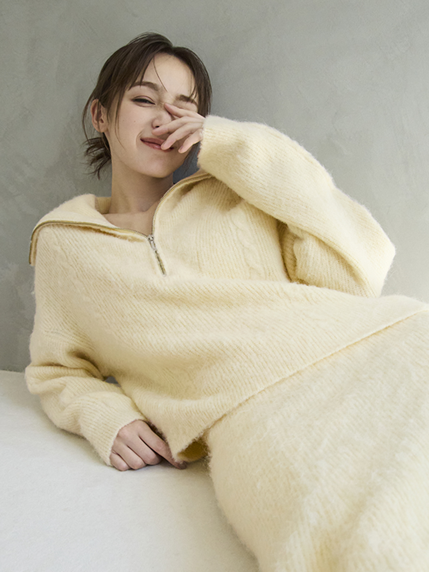 極美品★Drawer★ふわふわアルパカシャギーブルゾン★フーディ 極美品☆Drawer☆ふわふわアルパカシャギーブルゾン☆フーディ