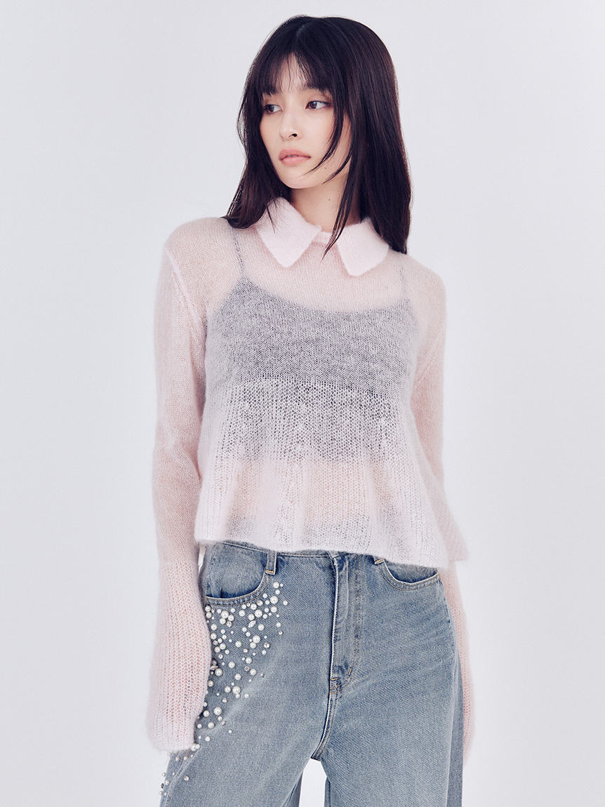 2wayシアーモヘアニットプルオーバー(ニット)｜トップス｜FRAY I.D