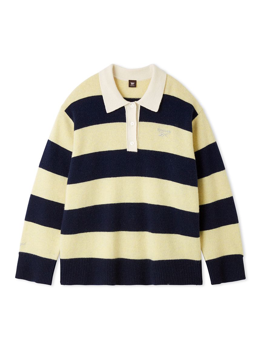 Reebok× FRAY I.D】ラガーカラーポロニットプルオーバー(ニット