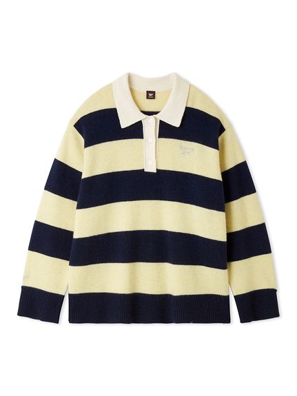 新品　FRAY I.D オープンカラーポロニット　ネイビー FRAY I.D（フレイ・アイディー） SALE10%OFF トップス 25春夏 オープン