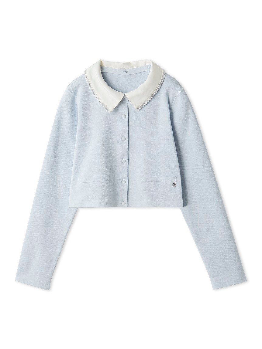 パールトリムカラーアタッチドカーディガン(カーディガン)｜トップス