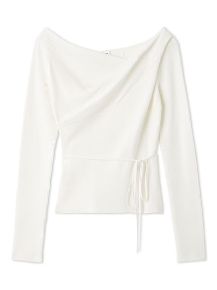 シルクブレンドデコルテリブニット　WHT 新作！シルクブレンドデコルテリブニット | FRAY I.D | ショップブログ