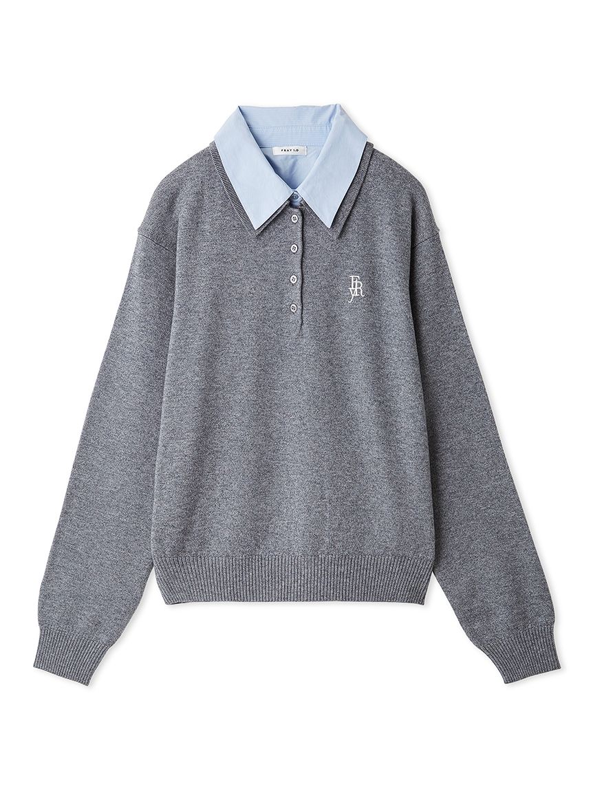 シャツカラーポロニットプルオーバー(ニット)｜トップス｜FRAY I.D