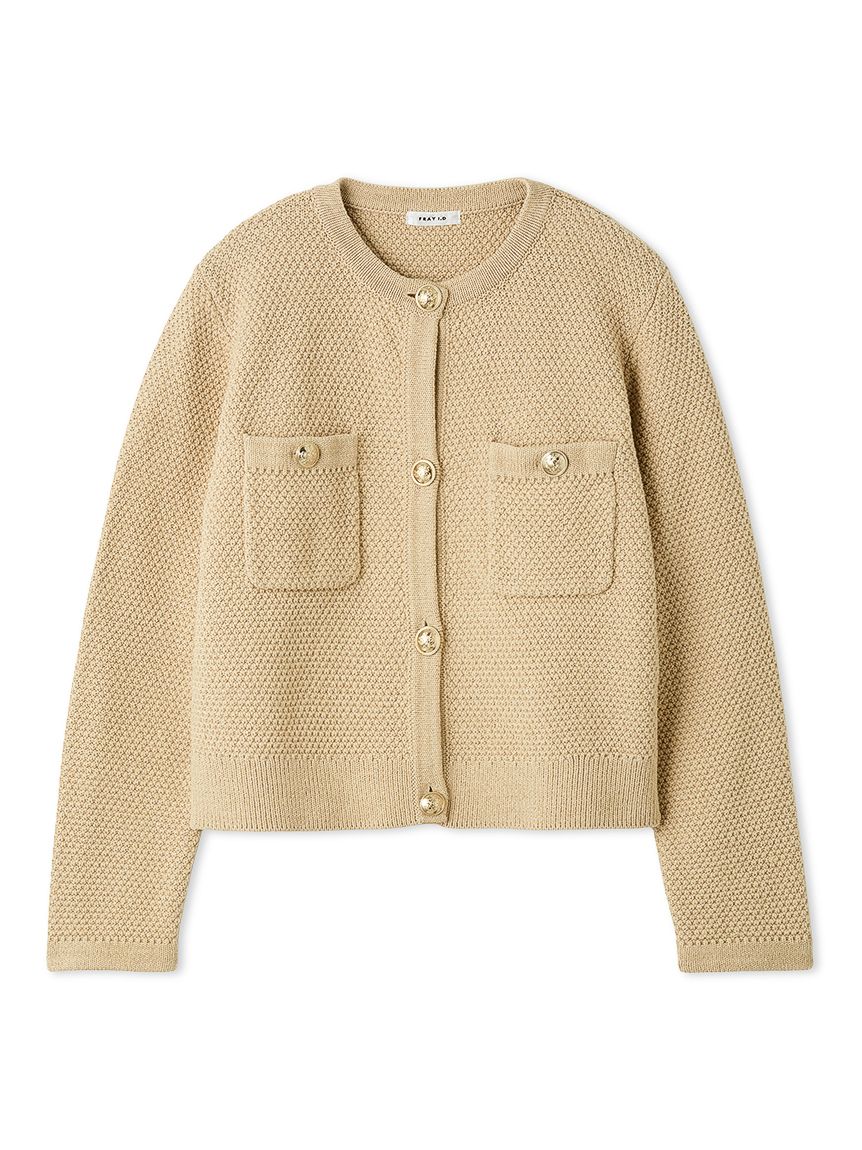金釦コンパクトニットツイードカーディガン(ニット)｜トップス｜FRAY