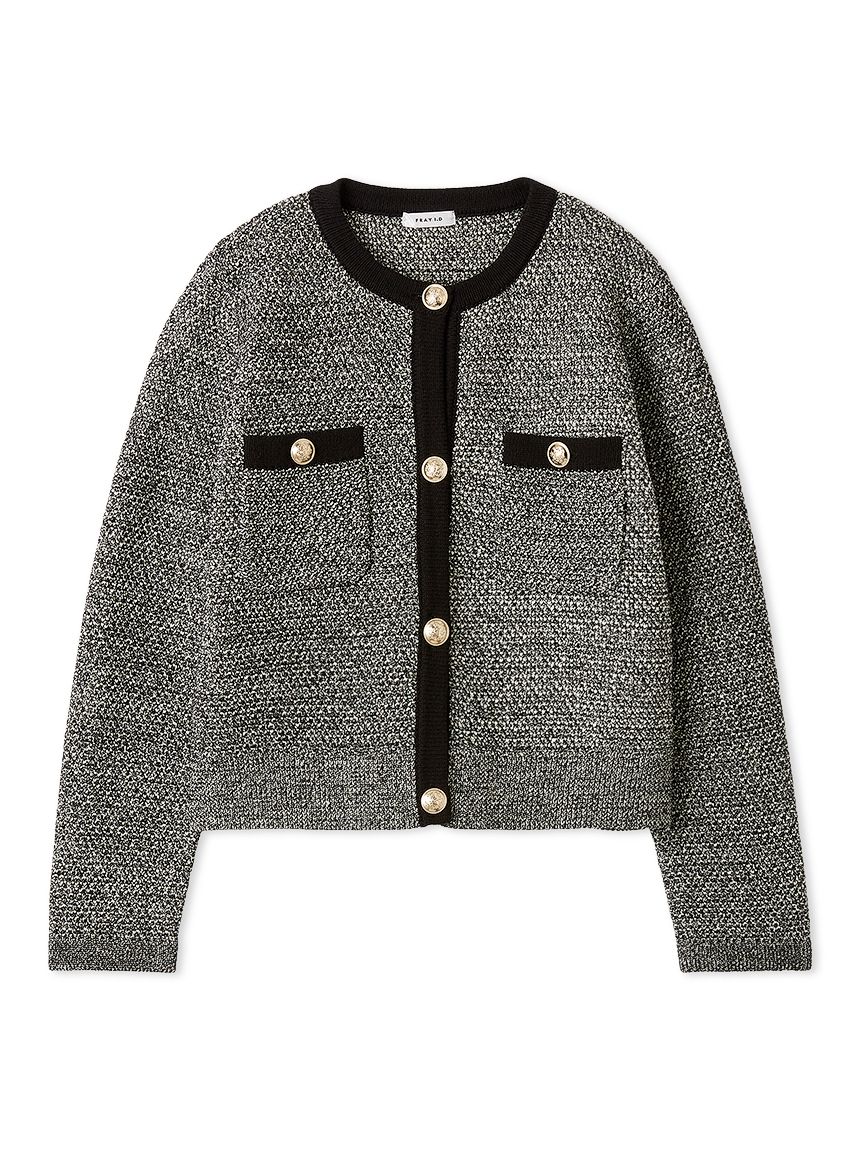 金釦コンパクトニットツイードカーディガン(ニット)｜トップス｜FRAY