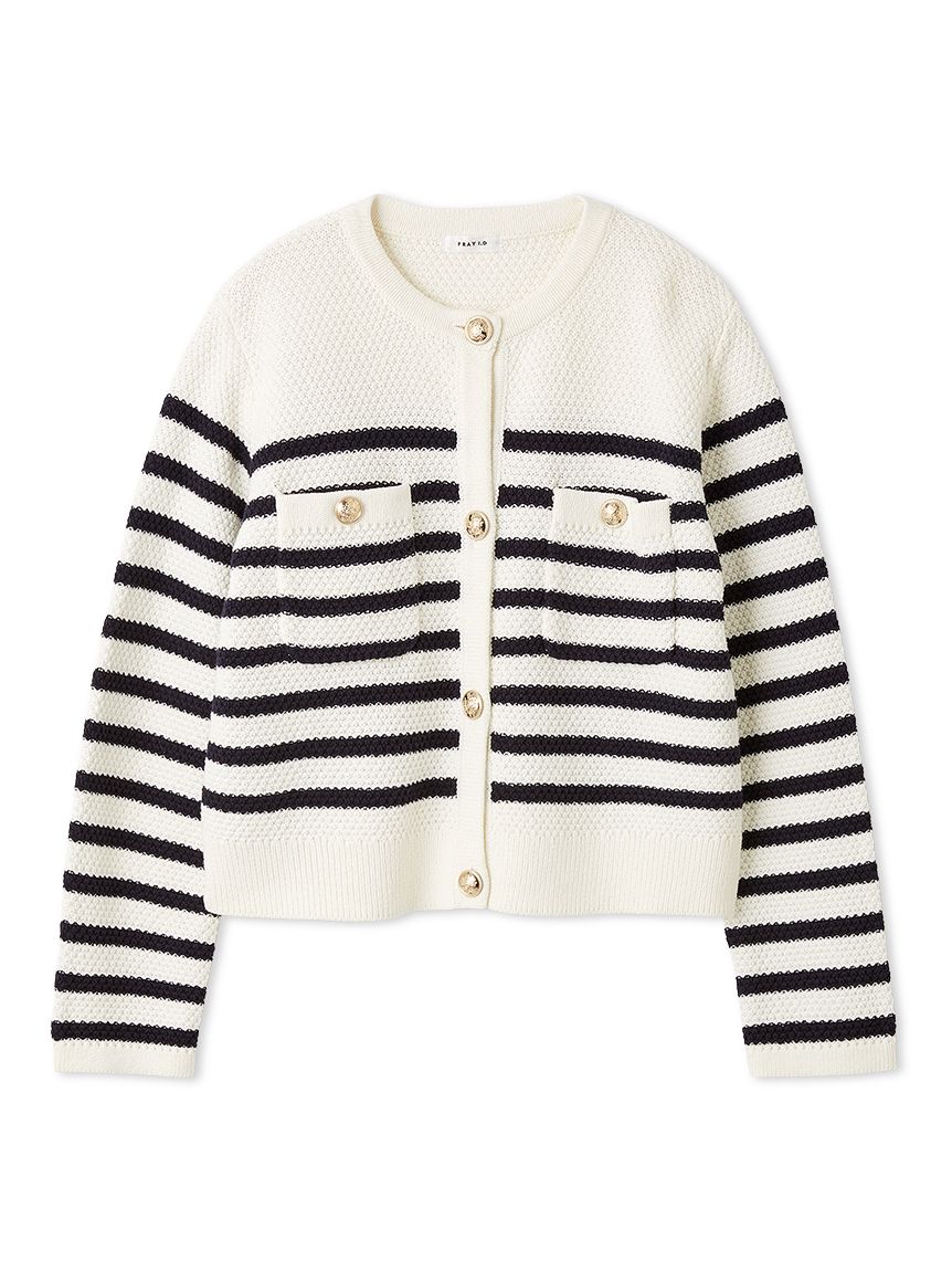 金釦コンパクトニットツイードカーディガン(ニット)｜トップス｜FRAY