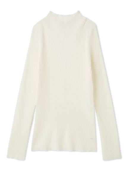 シアーハイネックニットプルオーバー／ウォッシャブル