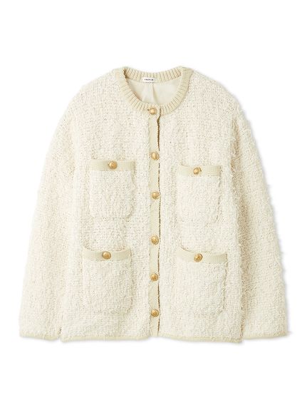 リボンヤーンニットツイードジャケット(ニット)｜トップス｜FRAY I.D