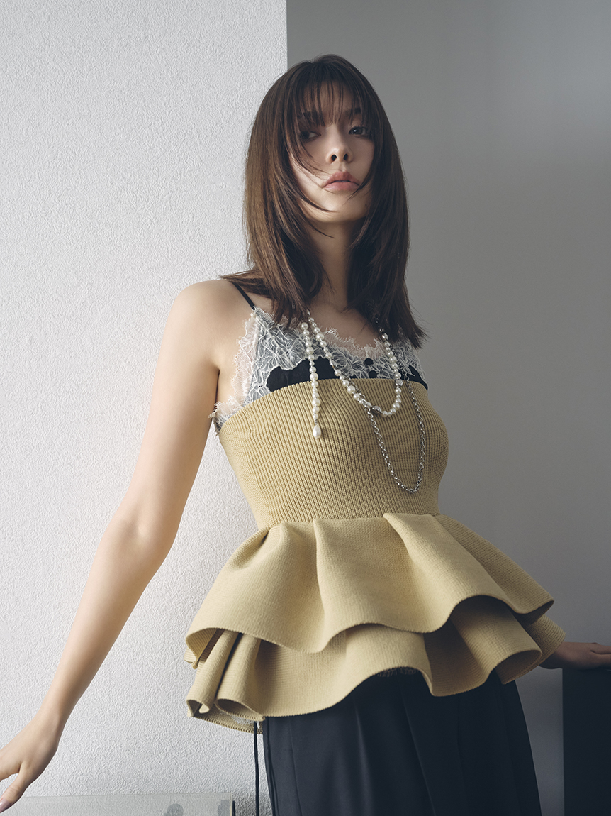 ランダムペプラムニットベアトップス(ニット)｜トップス｜FRAY I.D