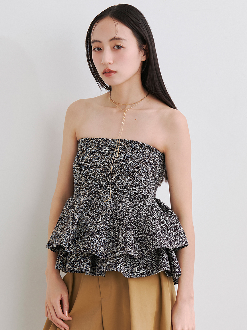 ランダムペプラムニットベアトップス(ニット)｜トップス｜FRAY I.D