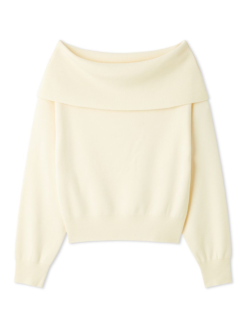 FRAY I.D ワイドカラーオフショルダーニットプルオーバー ワイドカラーオフショルダープルオーバー(ニット・セーター)｜TOPS