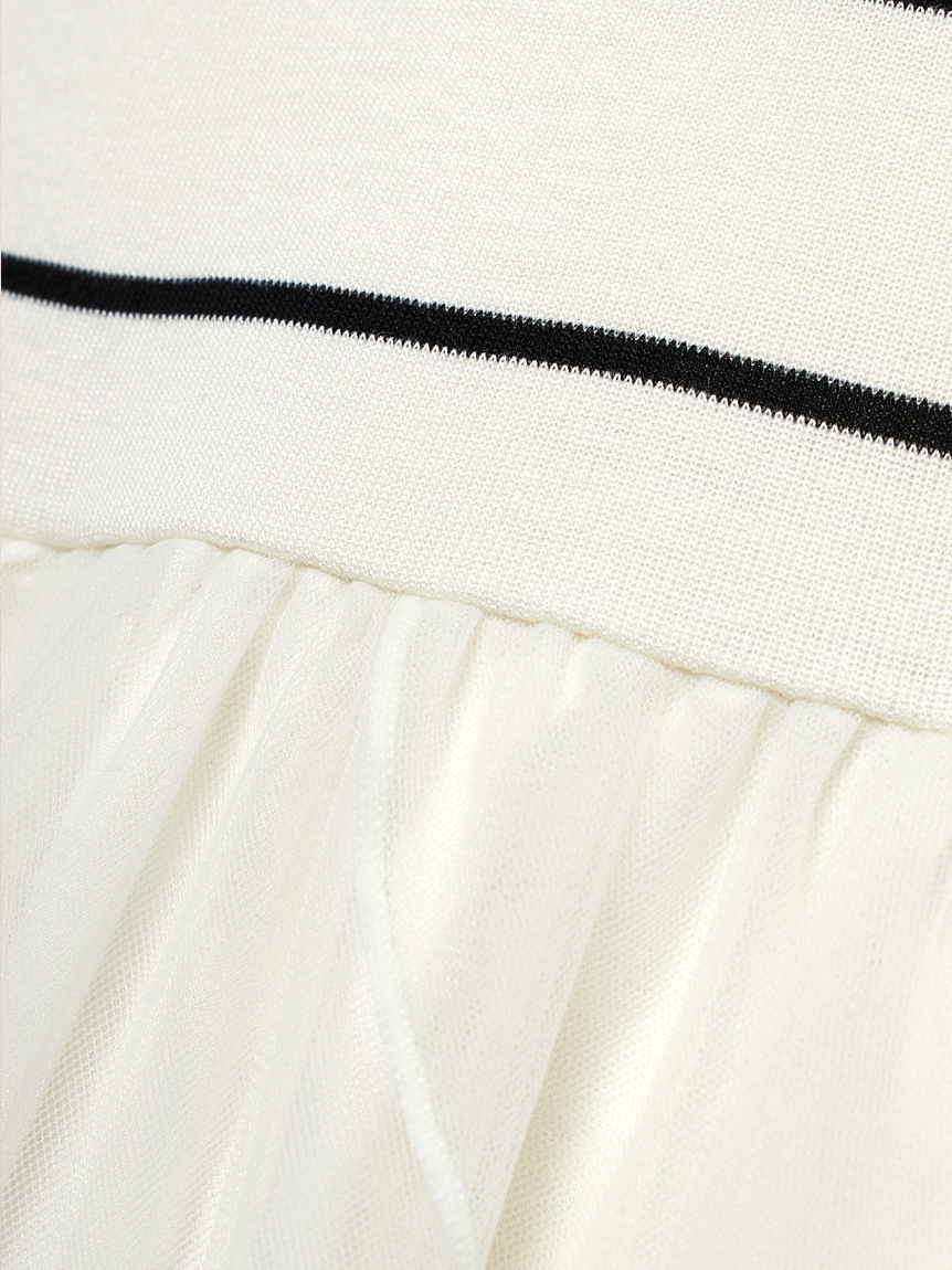 オフショルカットソーコンビチュールワンピース(マキシ・ロング