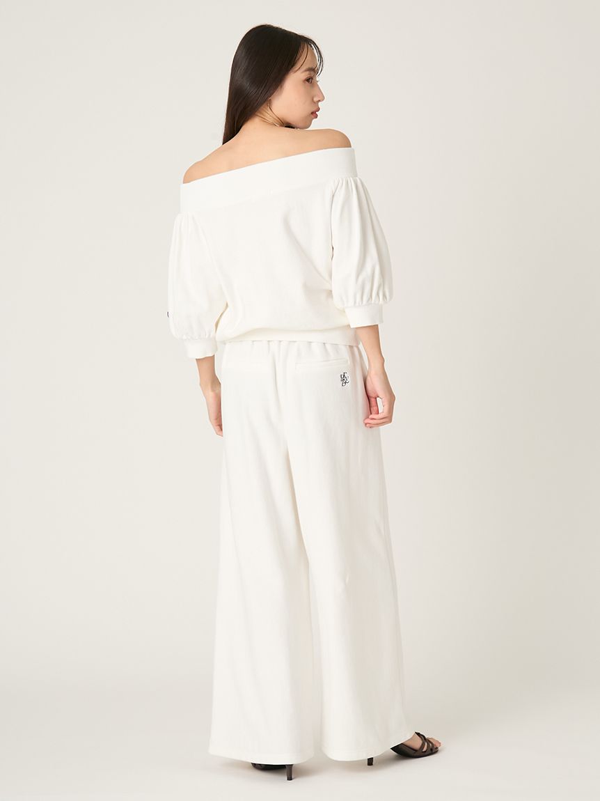 FRAY I.D｜Champion】リバースウィーブタックワイドパンツ(ロング