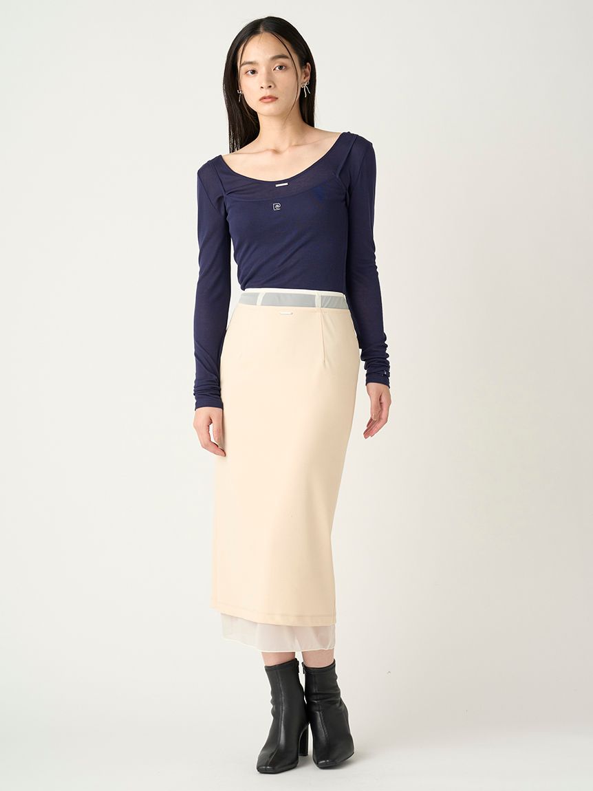 pierre cardin】2ピースレイヤードカットプルオーバー