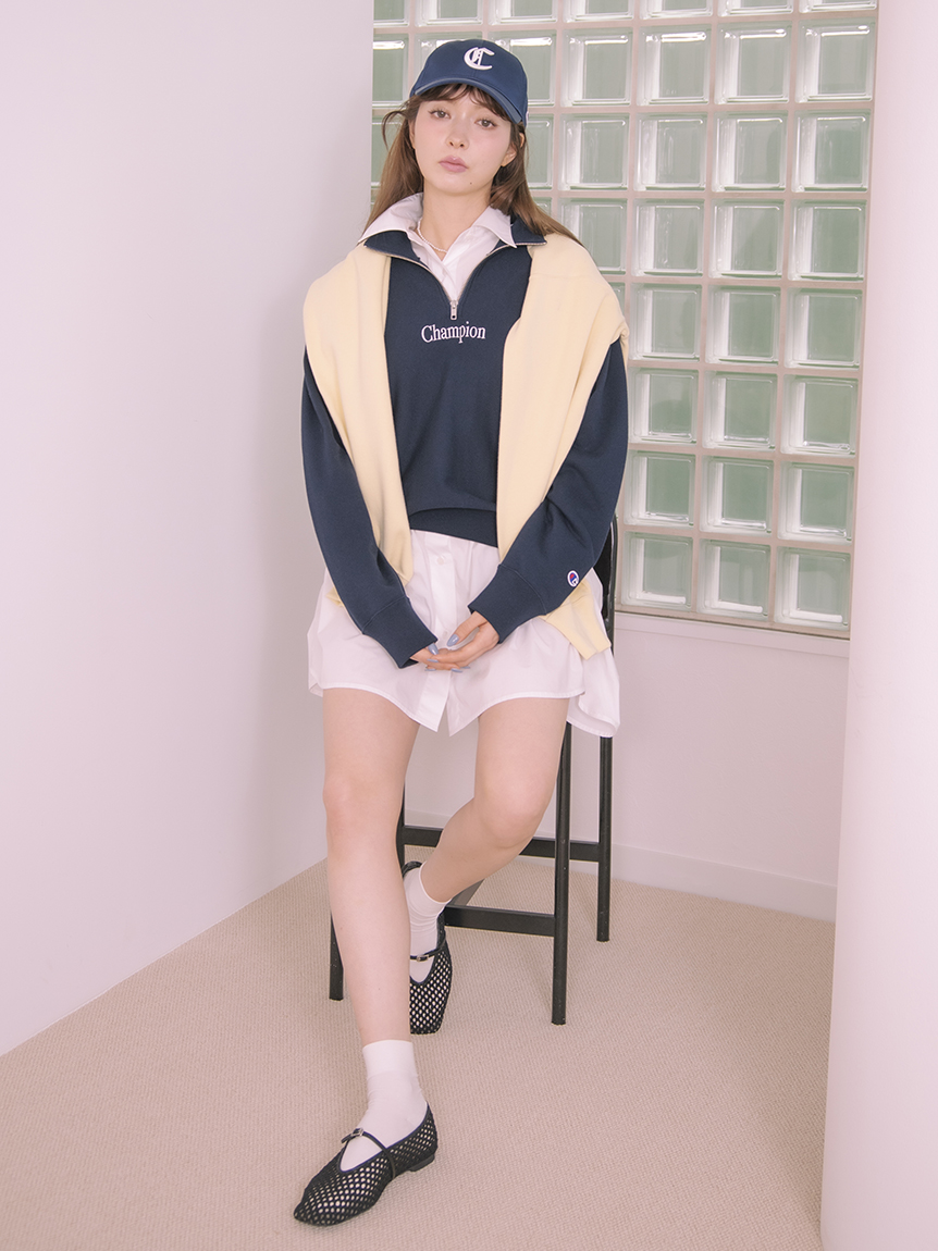 Champion】リバースウィーブハーフジッププルオーバー