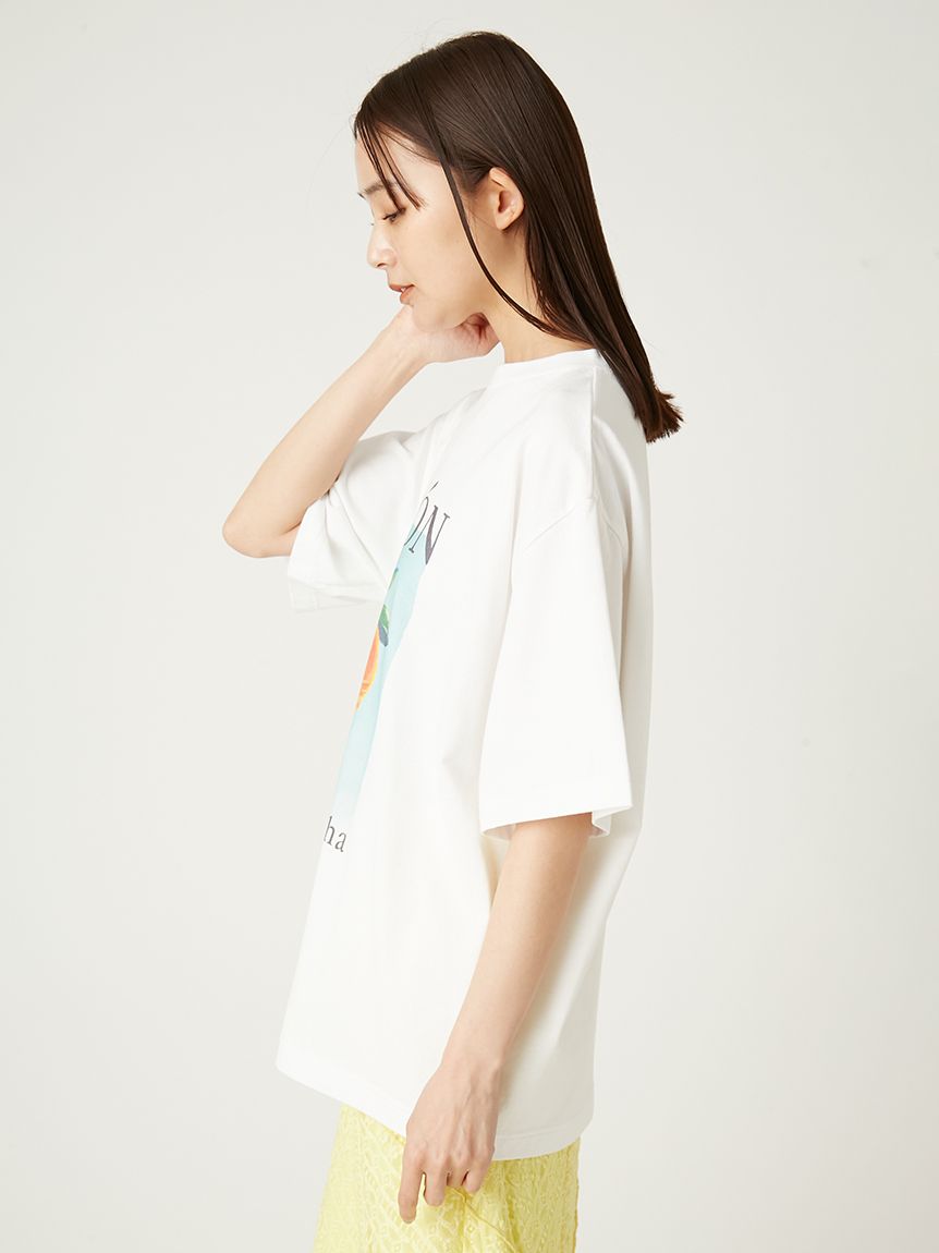 SALE30%OFF フレイアイディー フルーツプリントTシャツ／ウォッシャブル fwct252127 レディース オーバーサイズ 大人カジュアル FRAY I.D フルーツプリントTシャツ／ウォッシャブル(カットソー