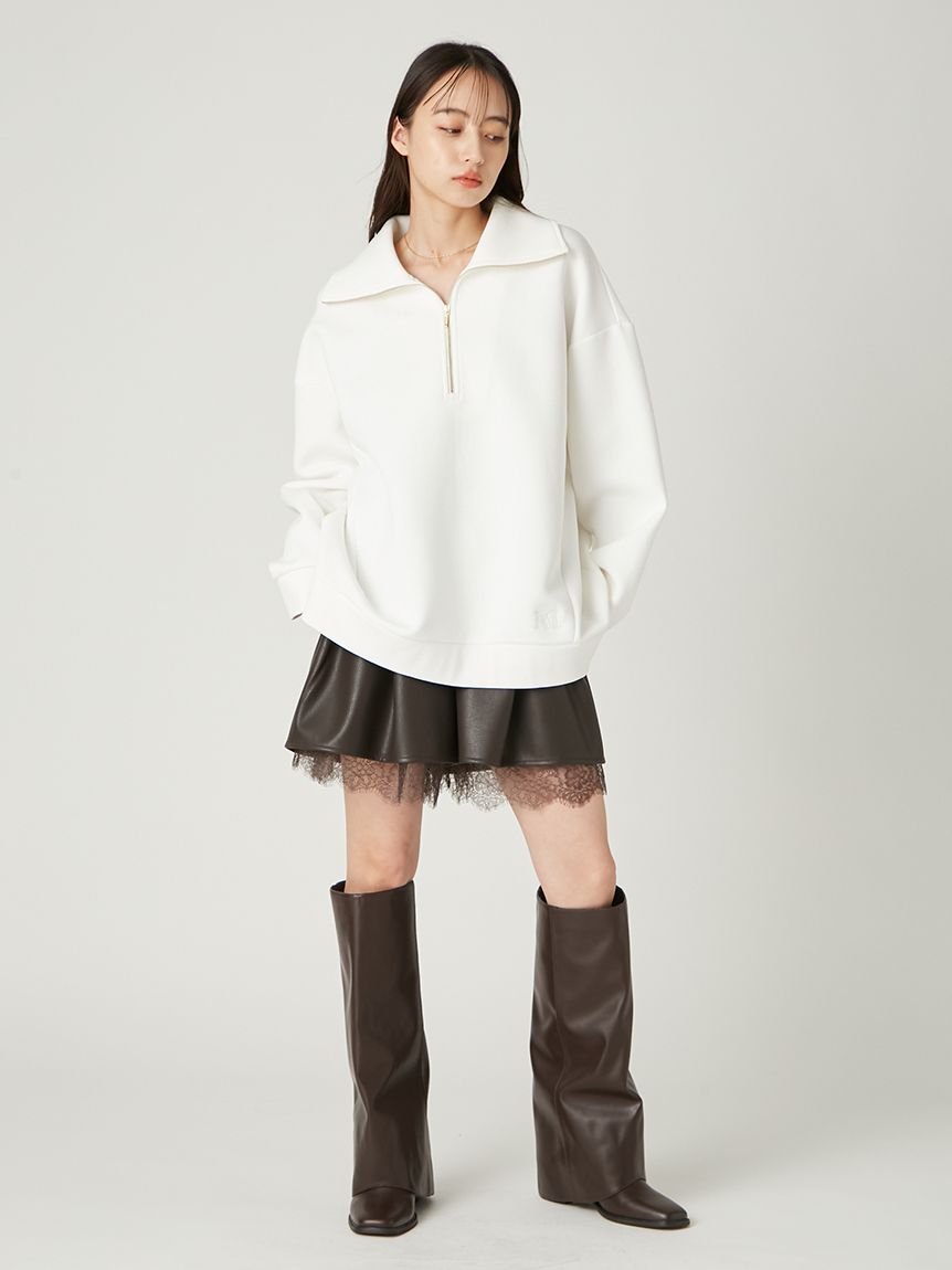 FRAYID アイボリーサイズ1 新品】フレイアイディー サテンパイピングプリントシフォン