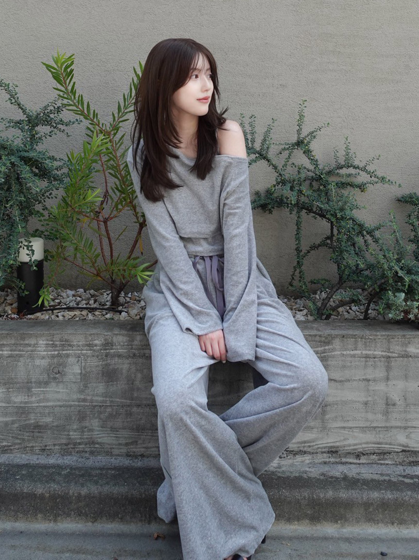 クラッシュベロアレイヤードカットソー(カットソー)｜トップス｜FRAY