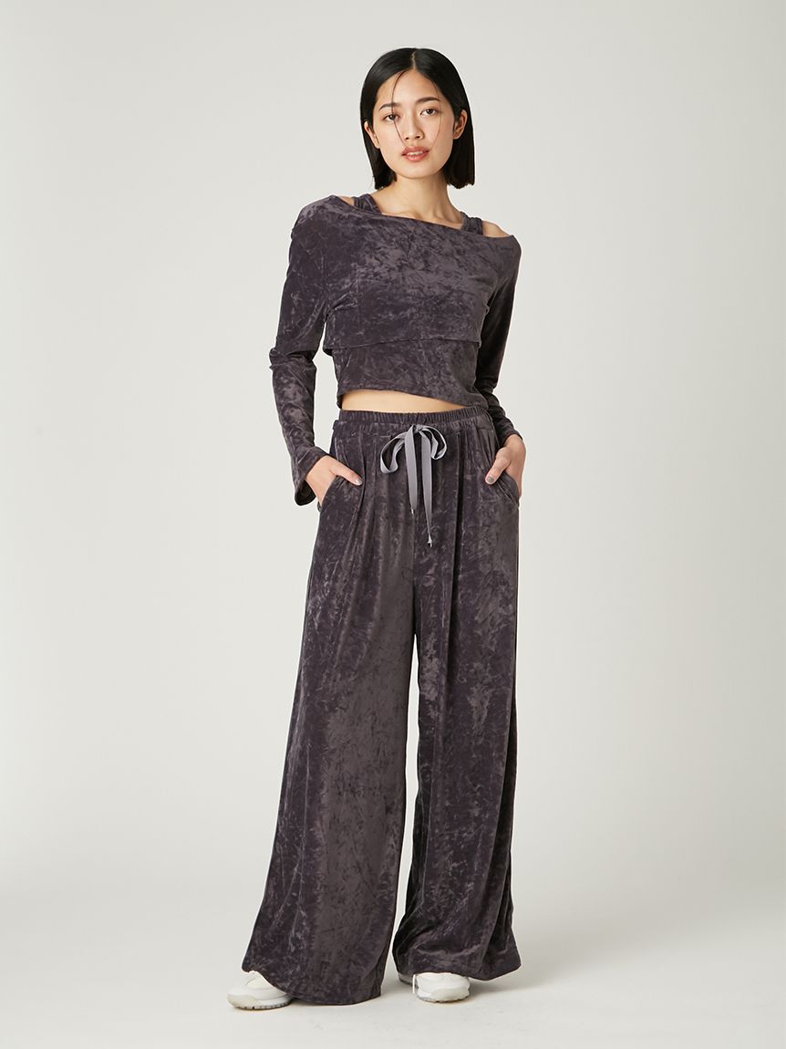 クラッシュベロアレイヤードカットソー(カットソー)｜トップス｜FRAY