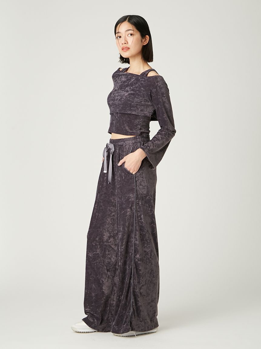 クラッシュベロアレイヤードカットソー(カットソー)｜トップス｜FRAY