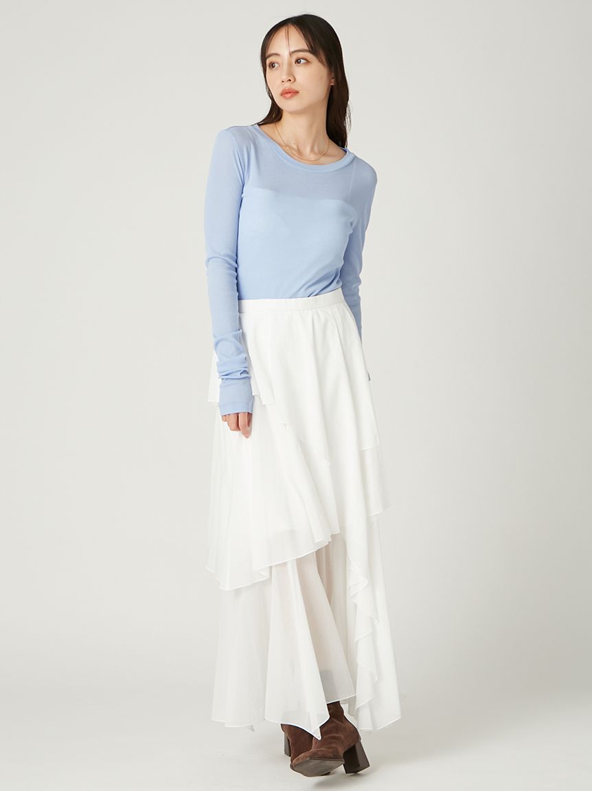 トップス A SLY tシャツ FRONT ZIP GATHER TOPS フロントジップ ギャザー