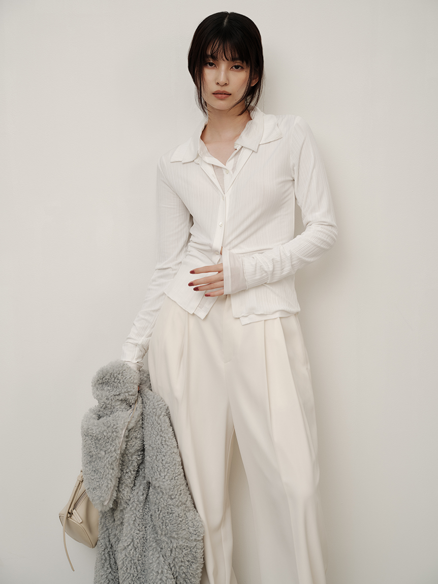 FRAY I.D（フレイ アイディー）レイヤードポロカットソー レイヤードポロカットソー(カットソー)｜トップス｜FRAY I.D