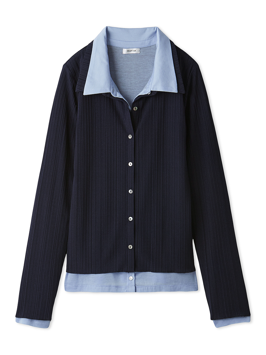 FRAY I.D（フレイ アイディー）レイヤードポロカットソー レイヤードポロカットソー(カットソー)｜トップス｜FRAY I.D