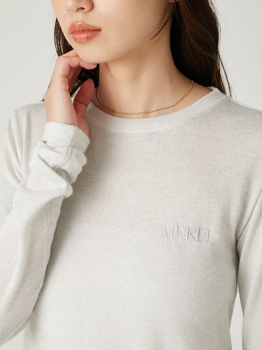 ラメフライス刺繍ロングTシャツ(Tシャツ)｜トップス｜FRAY I.D