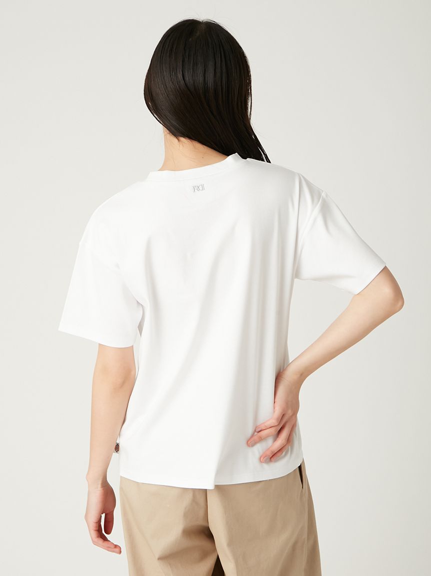 tシャツ 「FRAY I.D｜Dickies」エンブロイダリーロゴTシャツ レディース FRAY I.D｜Dickies】エンブロイダリーロゴTシャツ(カットソー