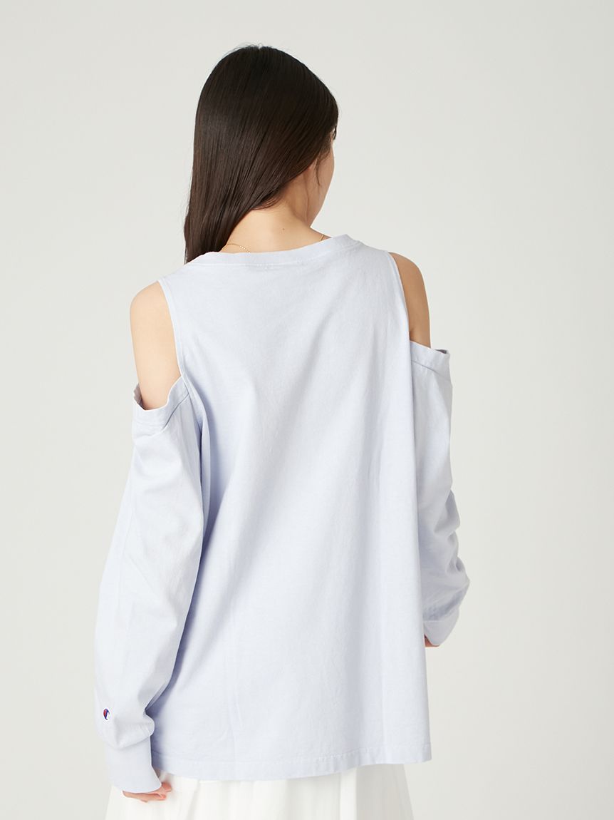 FRAY I.D｜Champion】オフショルロングTシャツ(カットソー
