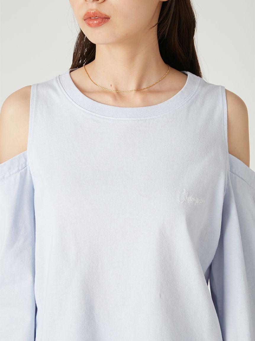 FRAY I.D｜Champion】オフショルロングTシャツ(カットソー