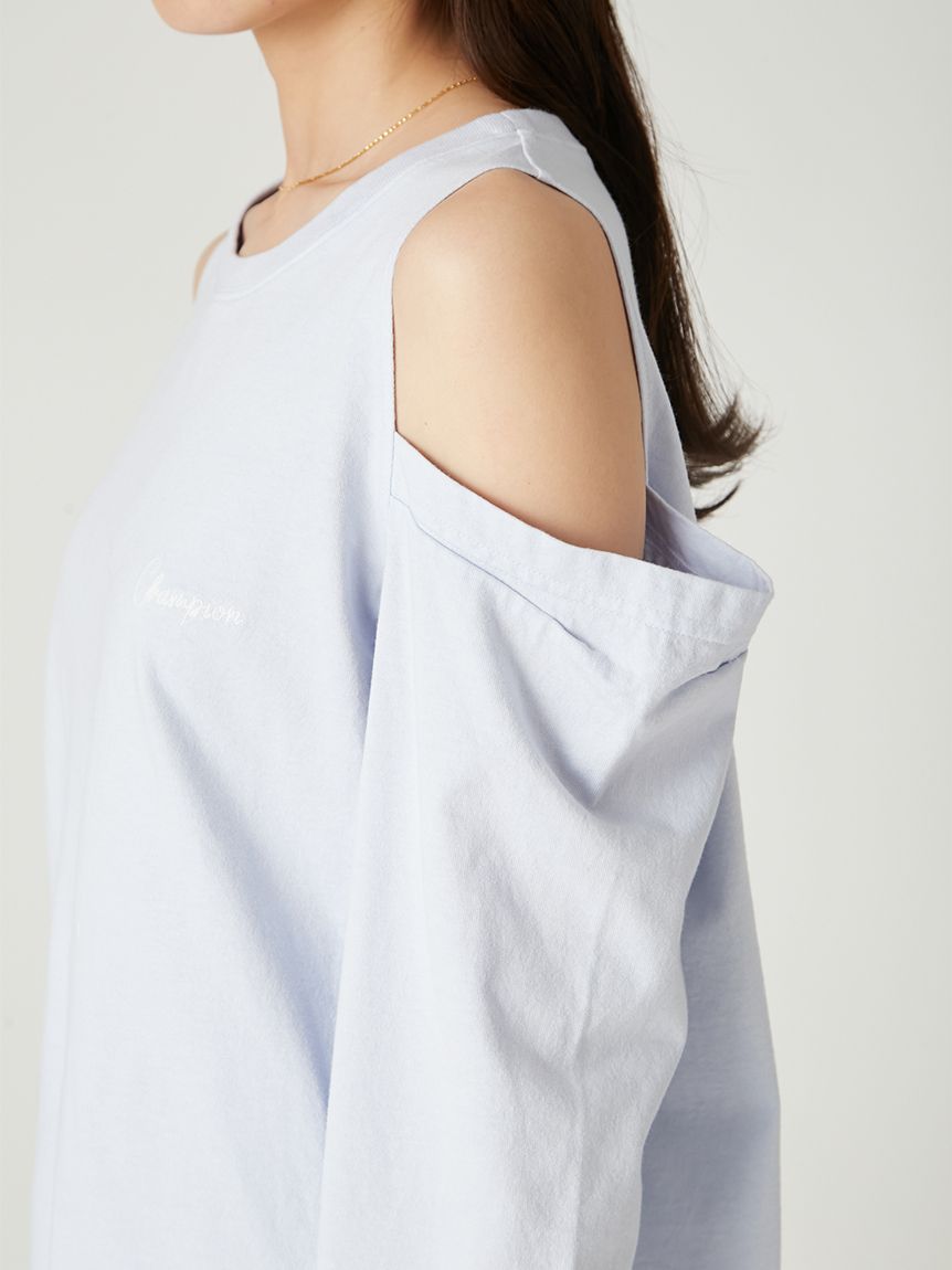FRAY I.D｜Champion】オフショルロングTシャツ(カットソー