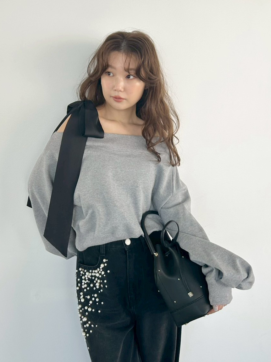 ビッグリボンワンショルカットソー(カットソー)｜トップス｜FRAY I.D