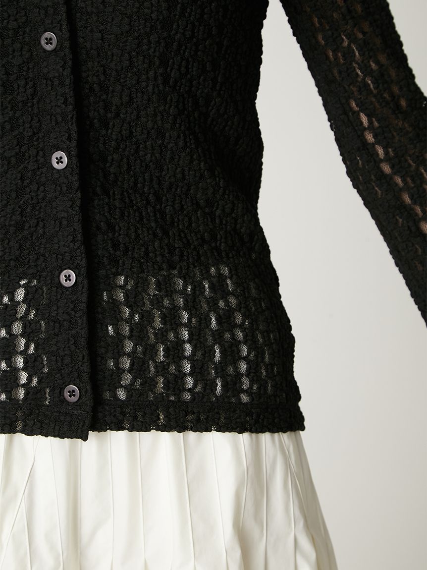 FRAY I.Dストレッチレースアタッチドカラーシャツ ストレッチレースアタッチドカラーシャツ(カットソー)｜トップス｜FRAY