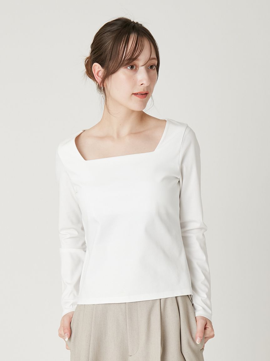 スクエアネックTシャツ／接触冷感(カットソー)｜トップス｜FRAY I.D