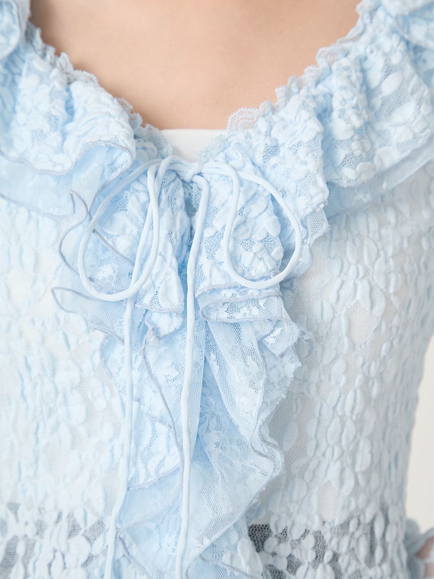 ラッフルデザインレーストップス(カットソー)｜トップス｜FRAY I.D