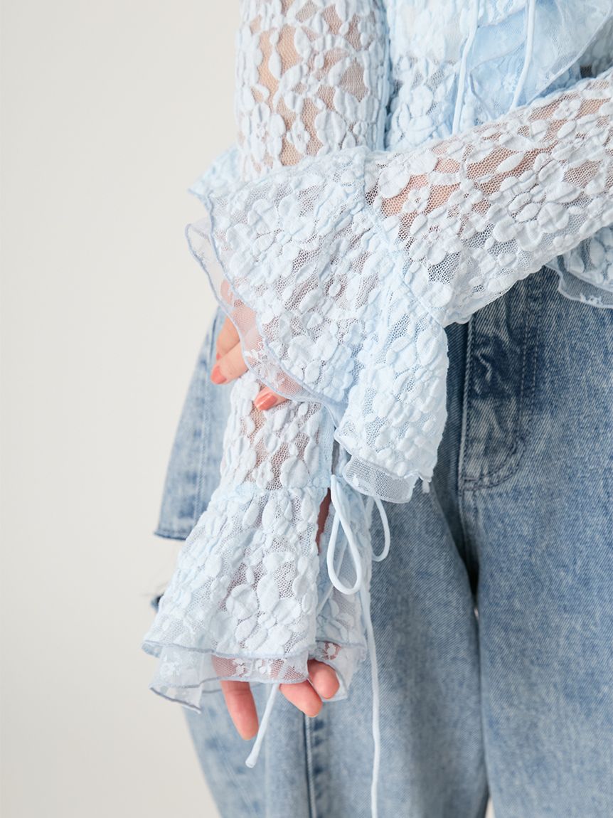 ラッフルデザインレーストップス(カットソー)｜トップス｜FRAY I.D