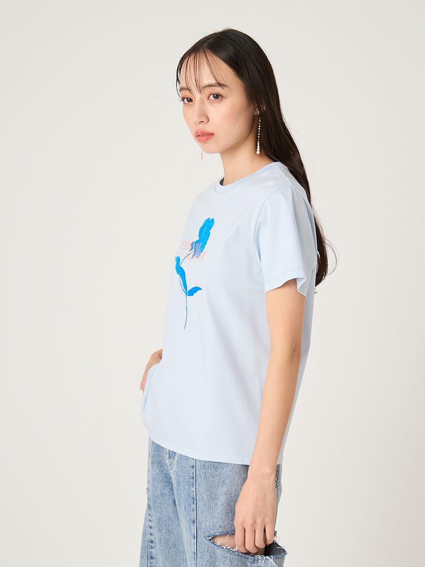 コンパクトフラワープリントTシャツ(Tシャツ)｜トップス｜FRAY I.D