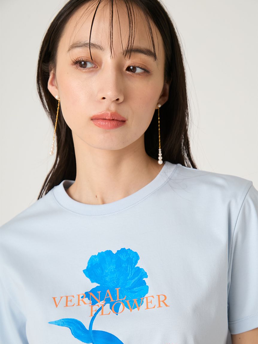 コンパクトフラワープリントTシャツ(Tシャツ)｜トップス｜FRAY I.D