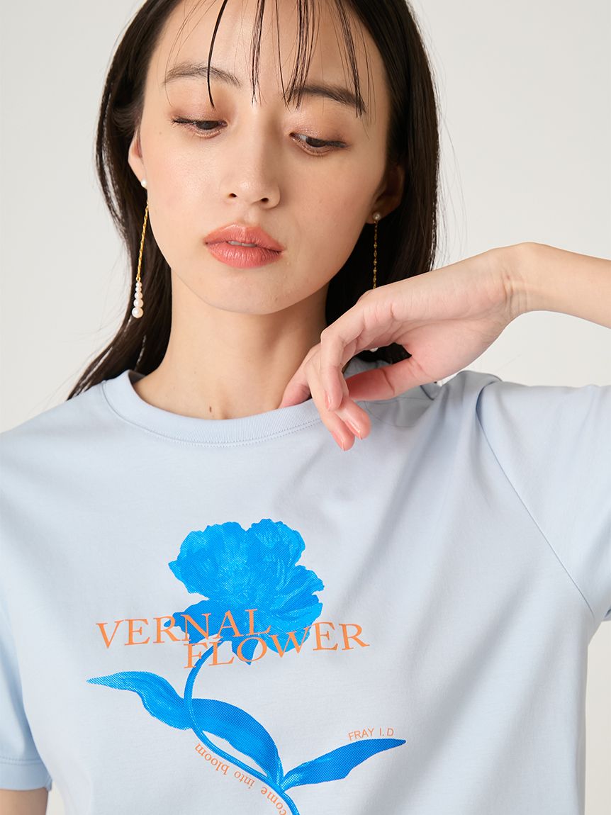 コンパクトフラワープリントTシャツ(Tシャツ)｜トップス｜FRAY I.D
