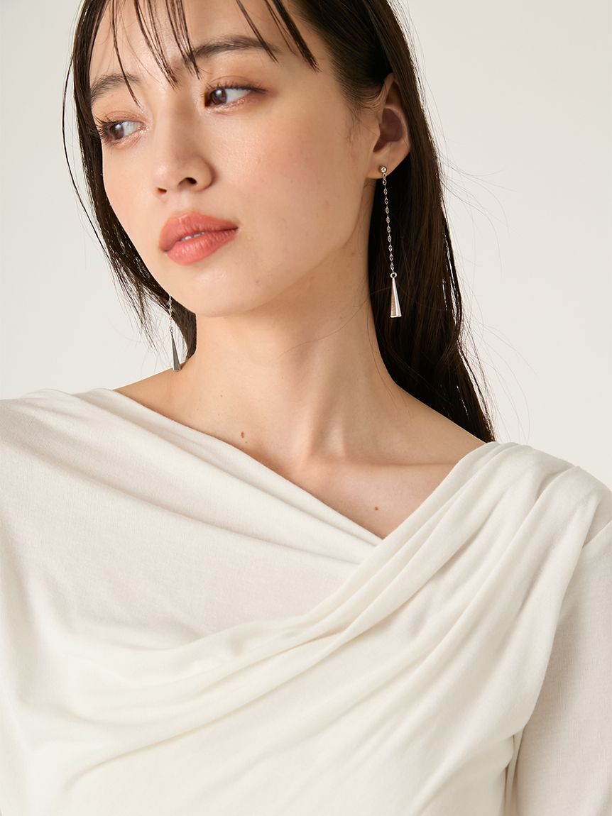 2wayデコルテタックドレープトップス(カットソー)｜トップス｜FRAY I.D